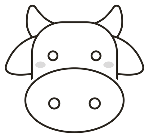 desenho de vaca fofo para colorir