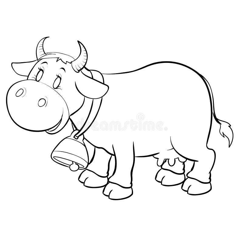 desenho de vaca realista para colorir