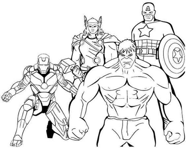 desenhos dos vingadores para colorir grátis