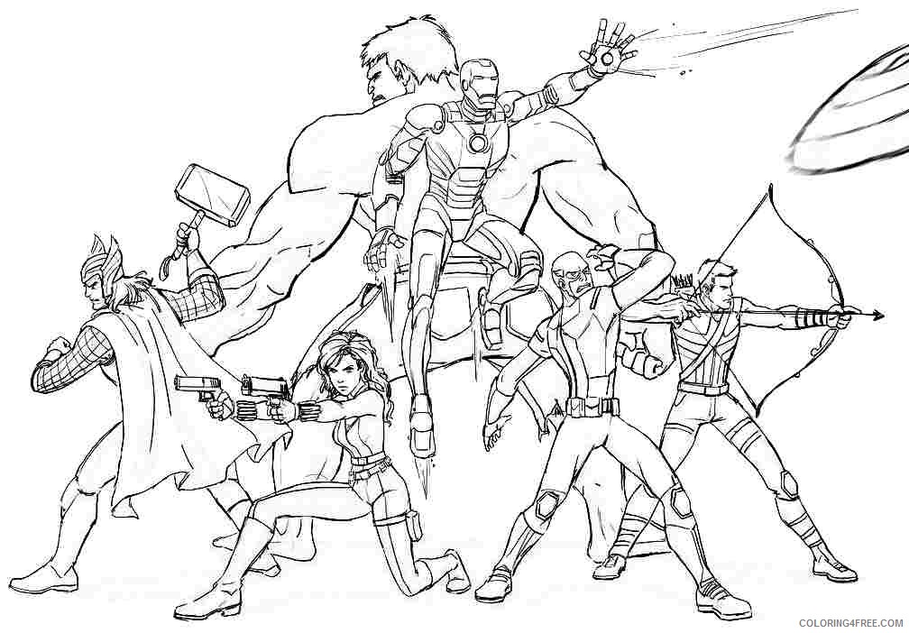 desenhos dos vingadores para crianças pequenas