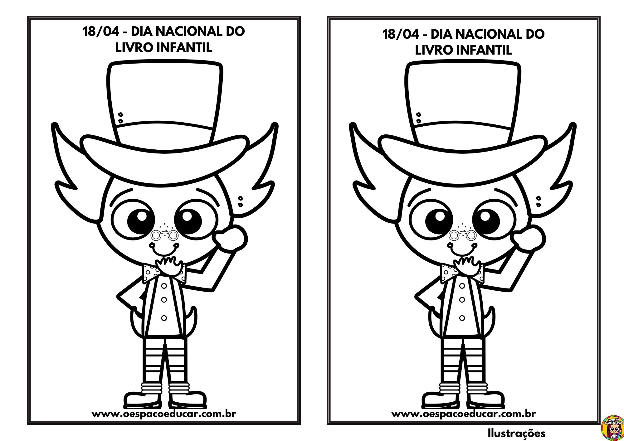 Desenho do Visconde de Sabugosa para pintar
