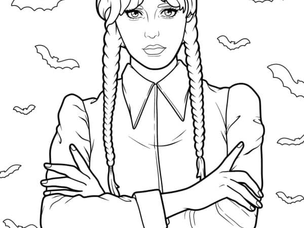 wandinha desenho facil