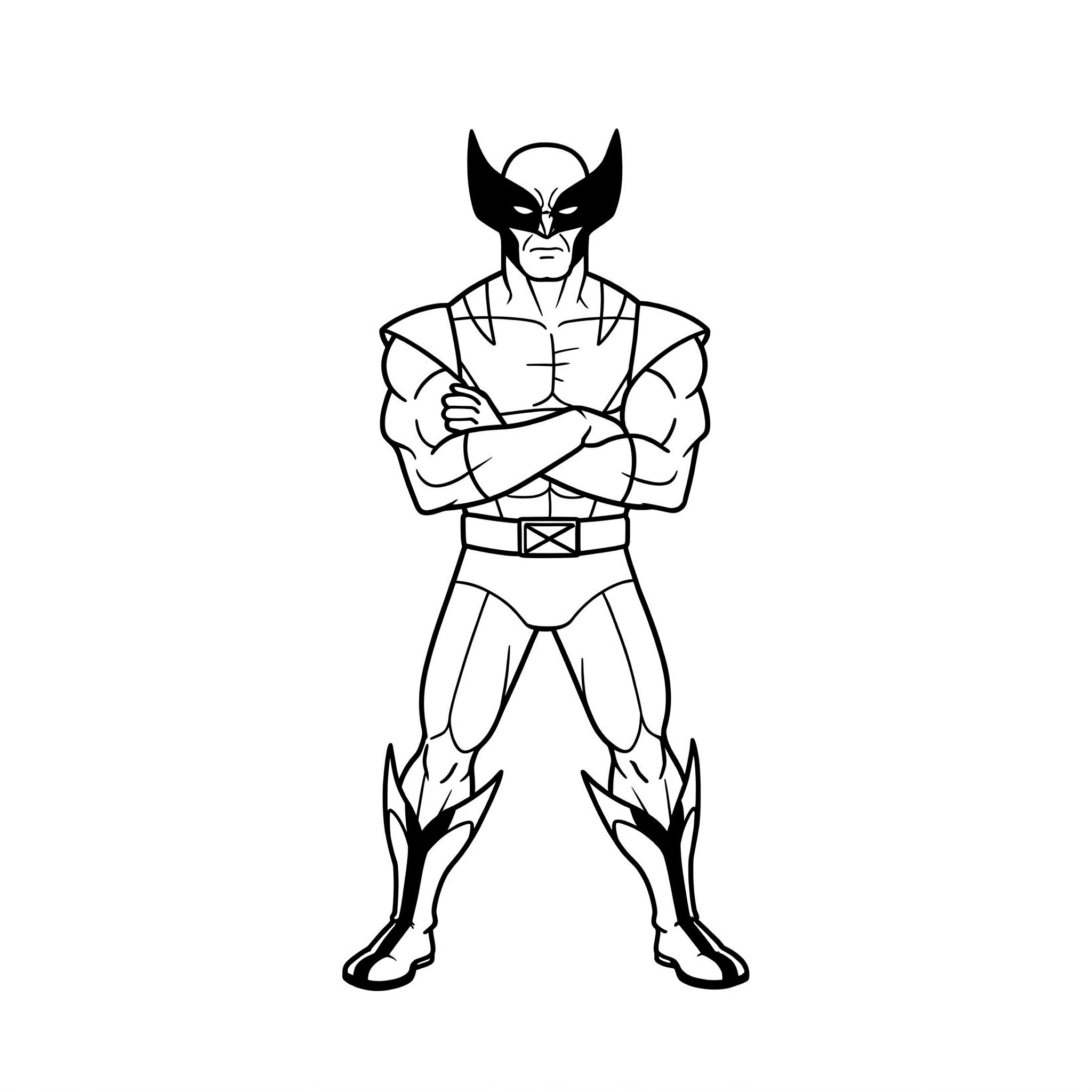 Wolverine para imprimir e colorir