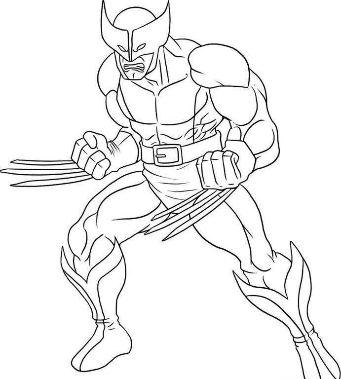Wolverine estilo chibi para colorir