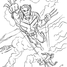 Wolverine e Deadpool para colorir