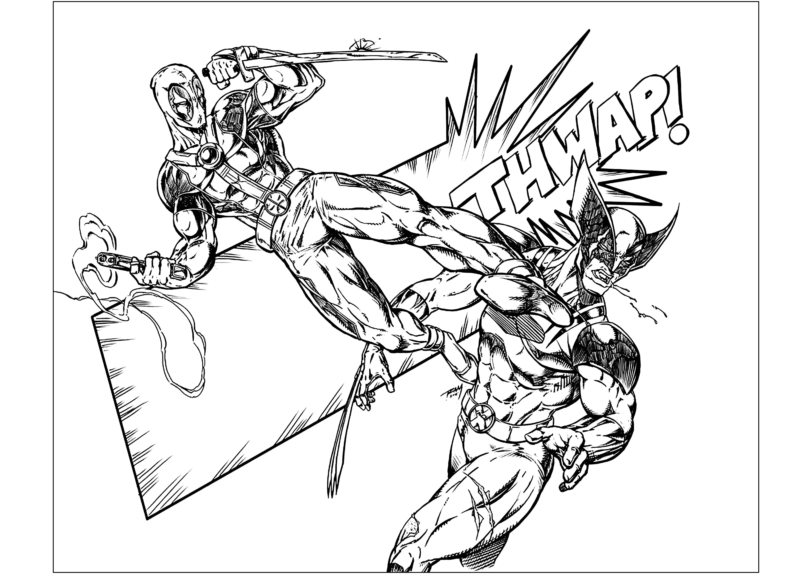 imagens Wolverine para colorir