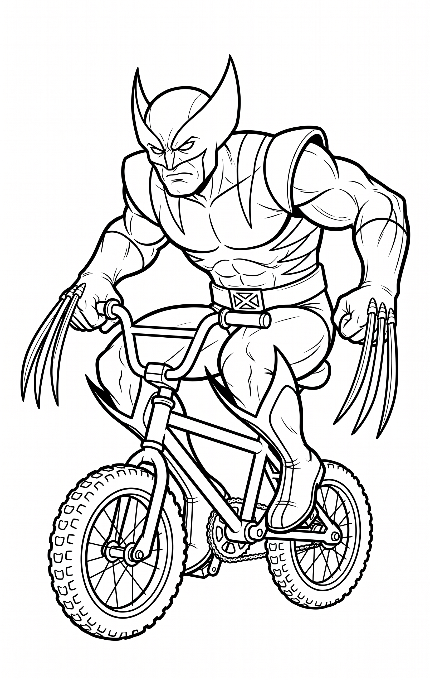 Wolverine para imprimir e colorir