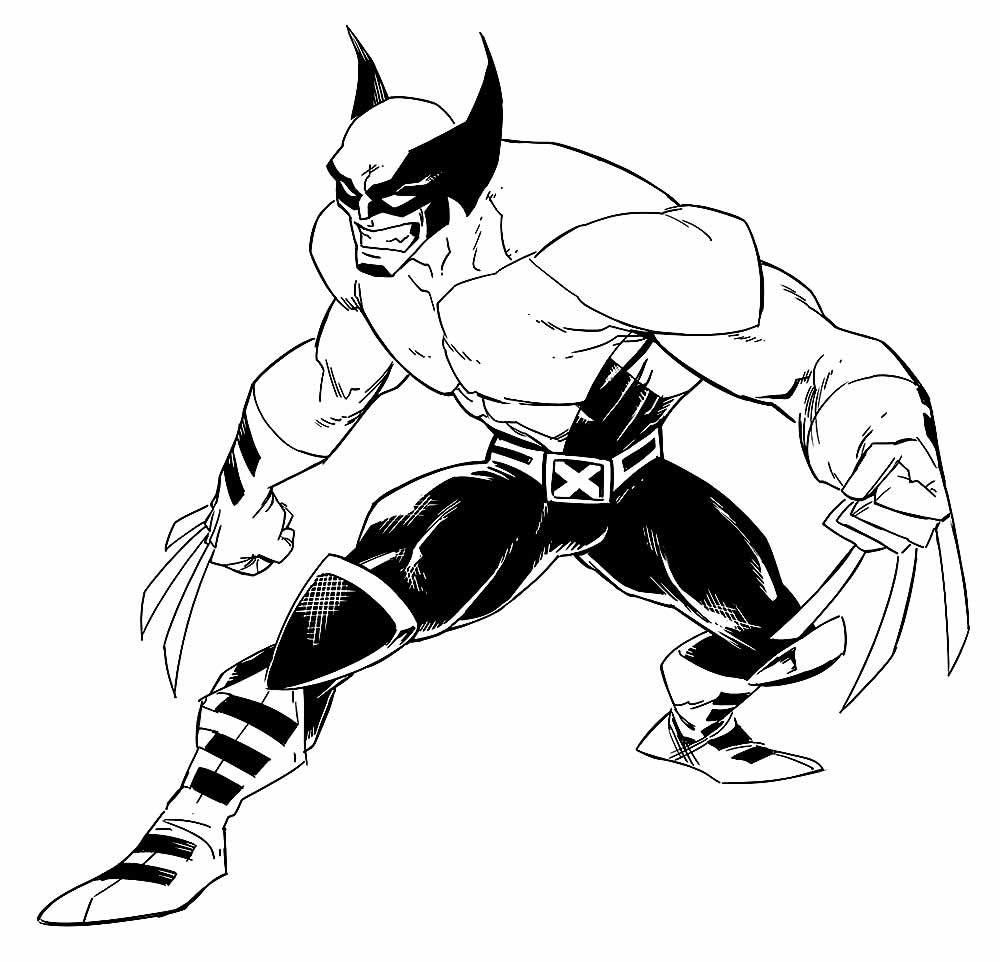 Wolverine e Deadpool para colorir