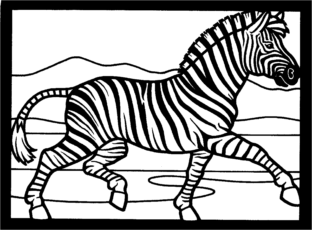 zebra arco-íris para colorir