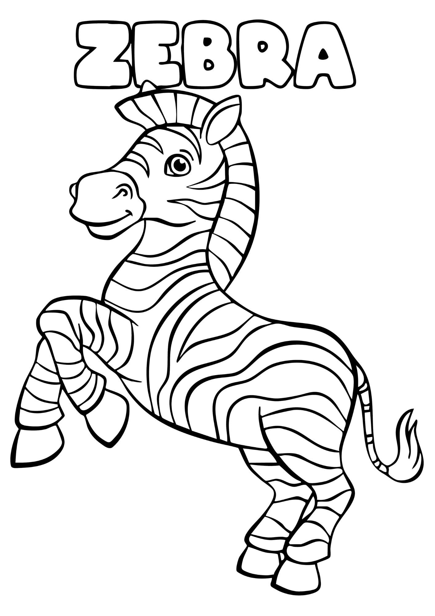 zebra para colorir adulto