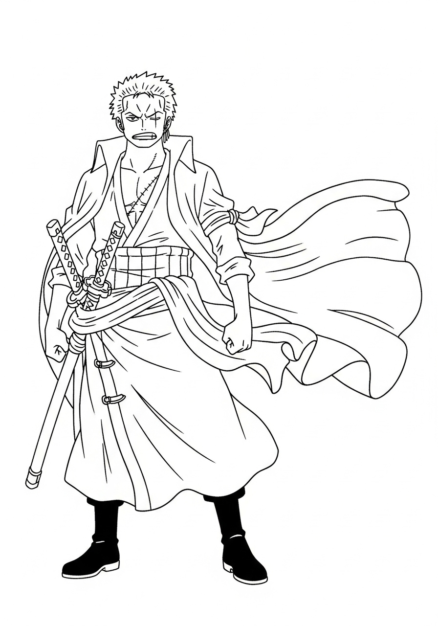 desenho rosto zoro