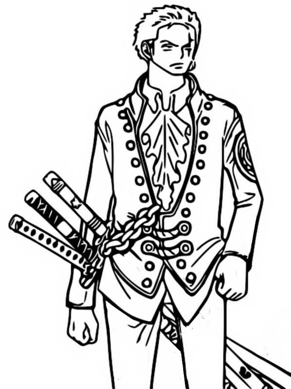 desenho rosto zoro