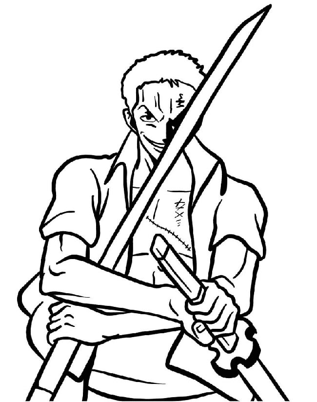 zoro one piece colorir