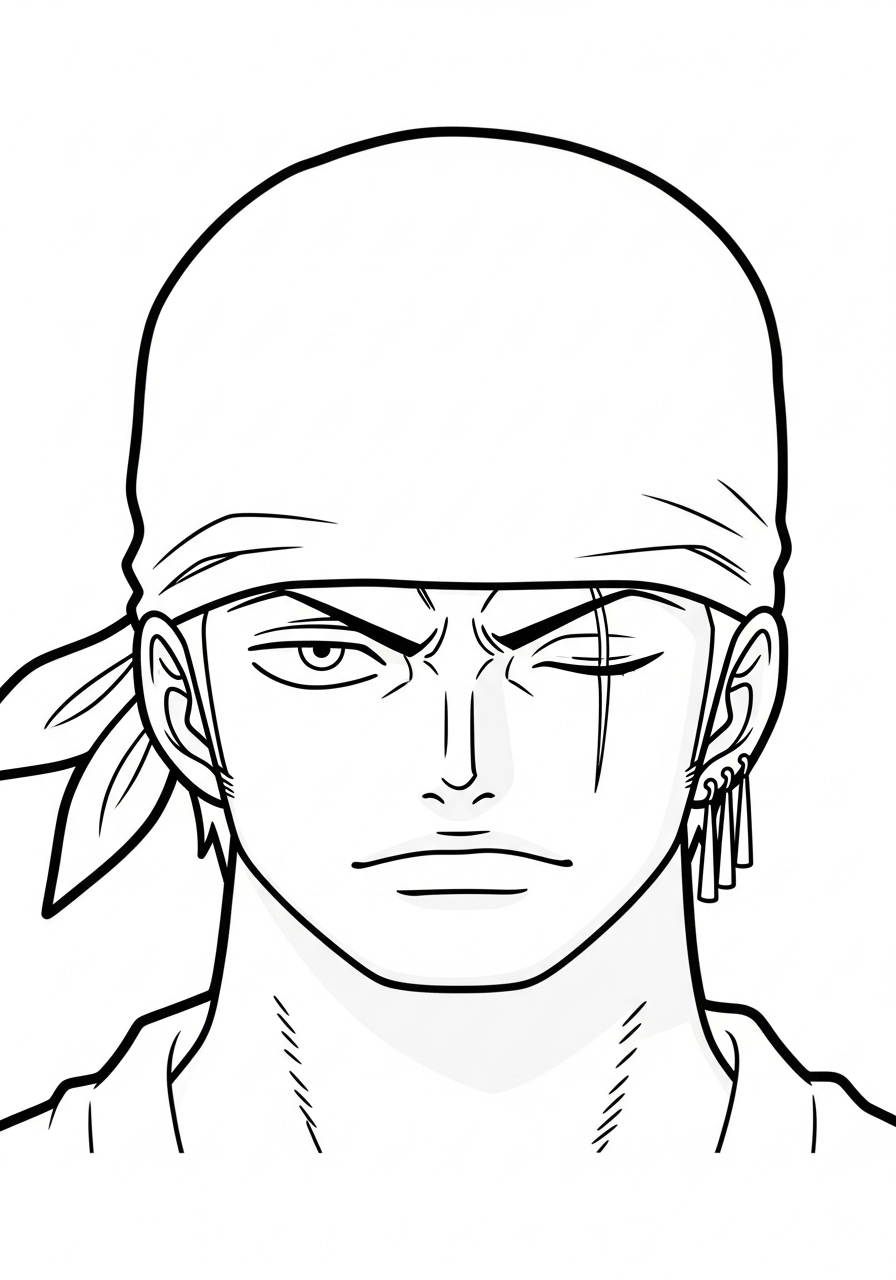 zoro bandana colorir