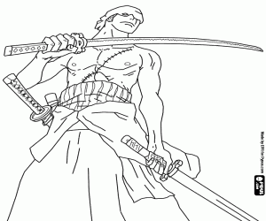 desenho zoro para pintar