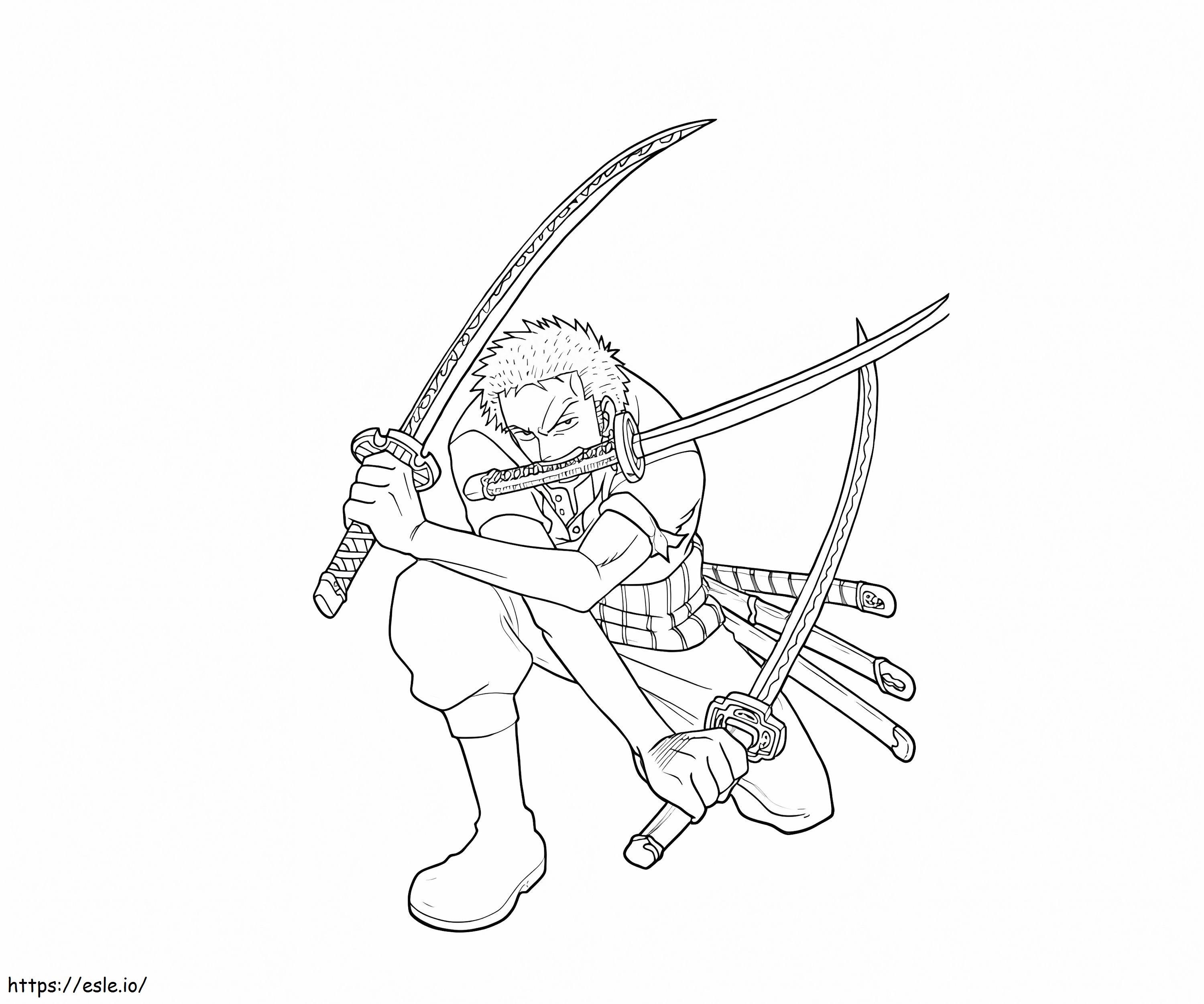 roronoa zoro coloring page